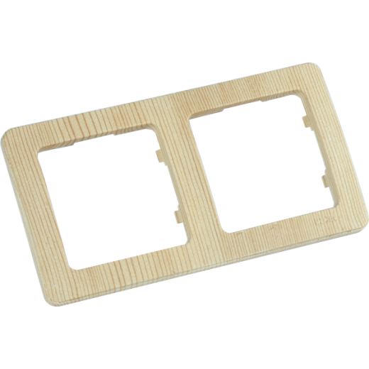 Р402-02 Рамка двухместная, скрытой установки, цвет сосна