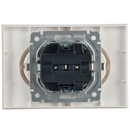 BRITE Роз. 2-я с з/к без з/ш 16А в сб. РС12-3-БрЖ жемч. IEK