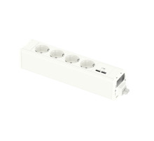 Schneider Electric Unica System+ Блок 4хРозетка (2К+З) и 2хUSB типа A/C БЕЛЫЙ