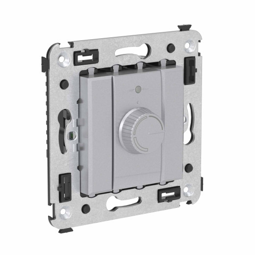 Диммер поворотный в стену, Avanti, закаленная сталь