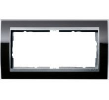 Gira Event Clear Черный/Алюминий Рамка 2-ая без перегородки