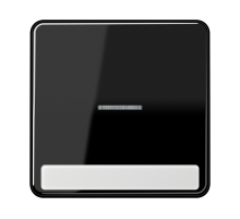 JUNG CD 500/CD plus Черная Клавиша 1-ая с/п с полем для надписи