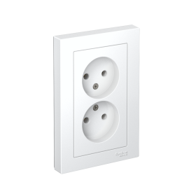 Systeme Electric AtlasDesign Лотос Розетка двойная б/з,16А, в сборе