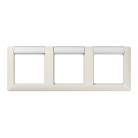 JUNG Рамка 3-кратная с полем для надписи для горизонтальной установки слоновая кость