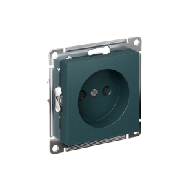 Systeme Electric AtlasDesign Изумруд Розетка без заземления со шторками, 16А, мех., быстрозажим. клем.