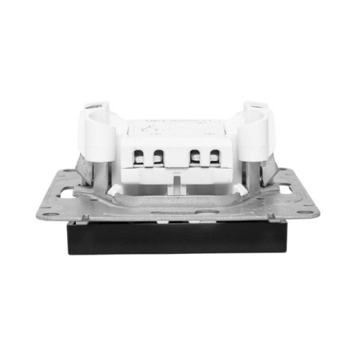 Механизм выключателя, одноклавишный, проходной, чёрный Эпика EKF