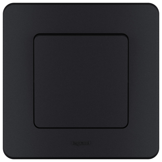Выключатель одноклавишный - Legrand/Daccord Inspiria - 10АХ 250В безвинтовые зажимы - антрацит