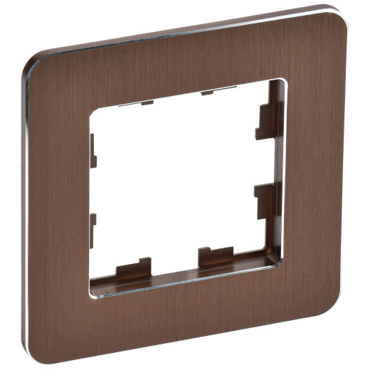 BRITE Рамка 1-мест. РУ-1-1-Бр металл коричн. RE AL IEK