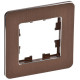 BRITE Рамка 1-мест. РУ-1-1-Бр металл коричн. RE AL IEK