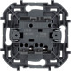 Выключатель двухклавишный с подсветкой/индикацией - Legrand/Daccord Inspiria - 10АХ 250В безвинтовые зажимы - антрацит