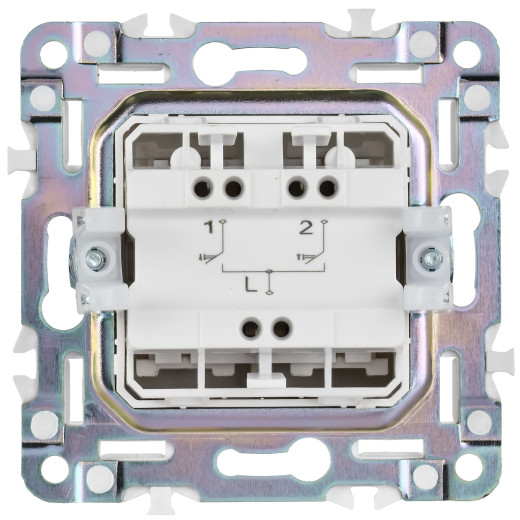 SKANDY Выключ. жалюзи 10А SK-V12S сереб. IEK