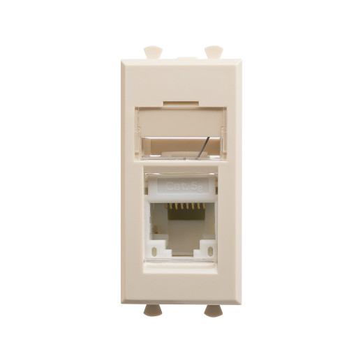 Компьютерная розетка RJ-45 модульная, кат.5е, Avanti, ванильная дымка, 1 модуль