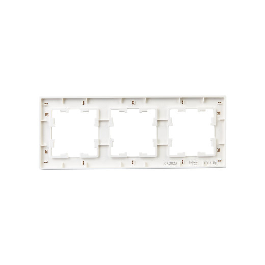 BRITE Рамка 3-мест. РУ-3-Бр бел. рифленый IEK