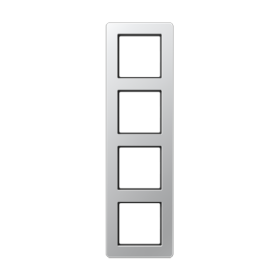 JUNG A Flow Алюминий Рамка 4-ая для вертикальной и горизонтальной установки