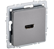 IEK BRITE BASE Сталь Розетка HDMI РHDMI-0-БрС