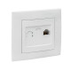 Валенсия розетка телефонная RJ-11 1-местная белая EKF PROxima