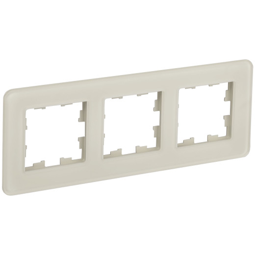 BRITE Рамка 3-мест. РУ-3-2-Бр стекло песчаный RE IEK