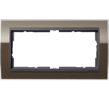 Gira Event Clear Коричневый/Антрацит Рамка 2-ая без перегородки