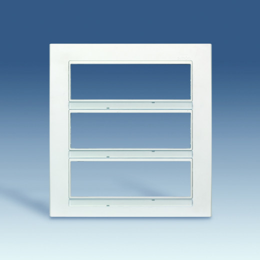 Накладка 3-х рядная с суппортами на 24 узких модуля, S82C, алюминий - графит