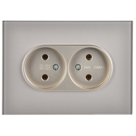 SKANDY Роз. 2-я без з/к/ш стекло 10А SK-R03Sh шамп. IEK