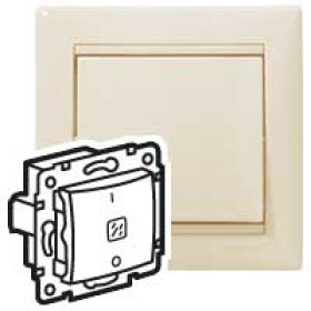 Legrand Valena Крем Выключатель двухполюсный с индикацией 10A 250В.