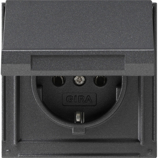 Розетка с з/к и крышкой