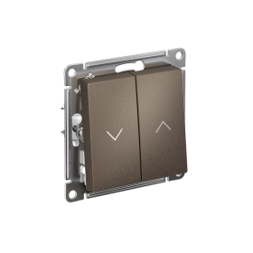 Systeme Electric AtlasDesign Мокко Выключатель 2-клавишный жалюзи, 10А, механизм