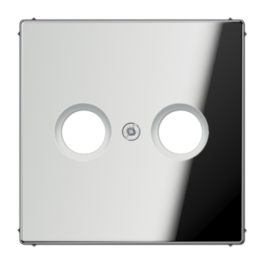 Крышка для телевизионной розетки, полированный хром