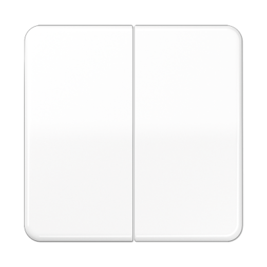 Клавиши ударопрочные для сдвоенного выключателя и кнопки, белые