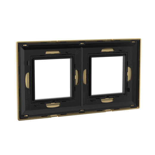 Рамка из металла 2 поста (4 мод.), Avanti, золотая