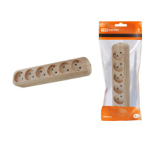 TDM Колодка розеточная 6 гнезд 2П б/з 10А 250В 