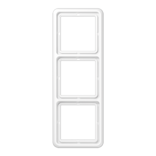 Рамка для вертикальной и горизонтальной установки ударопрочная, 3-кратная, белая