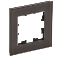 IEK BRITE DECOR Темн.бронза глянц стекло Рамка 1-м РУ-1-2-БрТБ