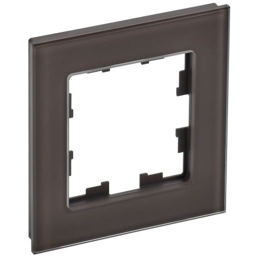 BRITE Рамка 1-мест. РУ-1-2-БрТБ стекло бр. IEK