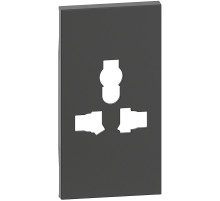 BT Living now Черный Лицевая панель для розеток мультистандарт 2 мод.