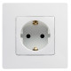 Розетка с заземлением - Legrand Etika - со шторками 16А 250В винтовые зажимы - белый