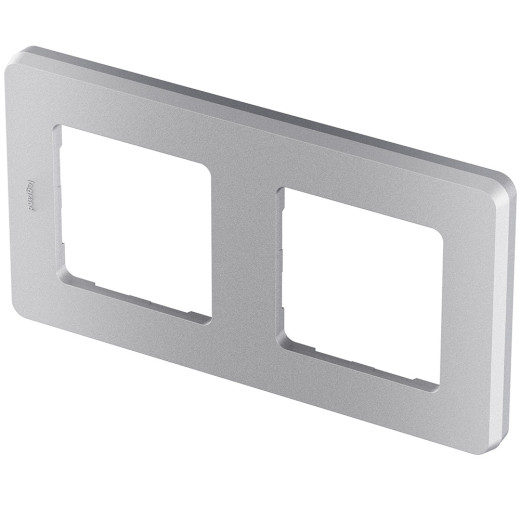 Рамка 2 поста - Legrand/Daccord Inspiria - алюминий