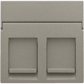 Niko Бронза Накладка на розетку RJx2