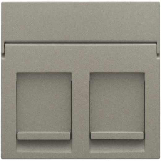 Накладка на розетку RJx2, бронза