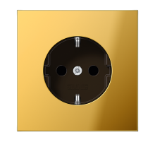 JUNG Штепсельная розетка SCHUKO 16A 250V~; металл цвета золота