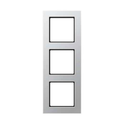 Рамка для вертикальной и горизонтальной установки, 3 поста, дюропласт, алюминий, A CREATION