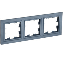 IEK BRITE BASE Маренго Рамка 3-м РУ-3-БрМ