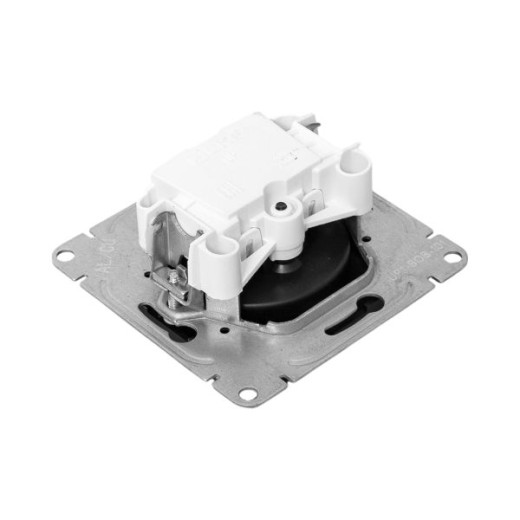 Механизм розетки, 16А, без заземления, со шторками, чёрный Эпика EKF