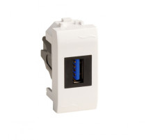 DKC Brava USB 3.0 розетка, Brava, белая, 1 мод.