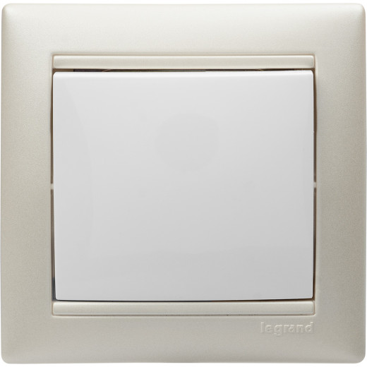 Выключатель одноклавишный - Legrand Valena - 10А 250В схема 1 безвинтовые зажимы - белый