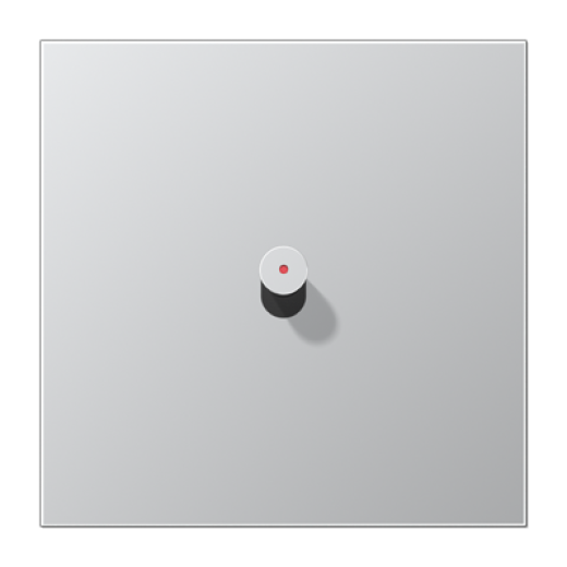 Центральная плата, 1 пост, 1 тумблер, конус c окошком, металл, алюминий, серия LS