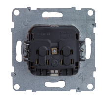 Legrand/Daccord SUNO Белый Розетка 2К+З 16А 250В с защитными шторками. Винтовые зажимы.  .