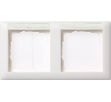 Gira Standard 55 Белый глянцевый Рамка 2-ая горизонтальная с полем для надписи