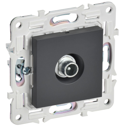 SKANDY Роз. TV проходная SK-A17T титан IEK