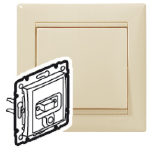 Розетка HD15 + раъём audio jack диаметром 3,5мм - Legrand Valena - белый